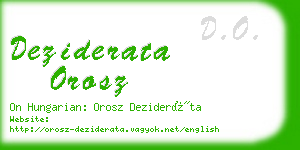 deziderata orosz business card